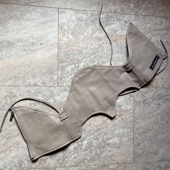 Maniere De Voir NWOT Corset Belt Vegan Leather - Picture 11 of 12